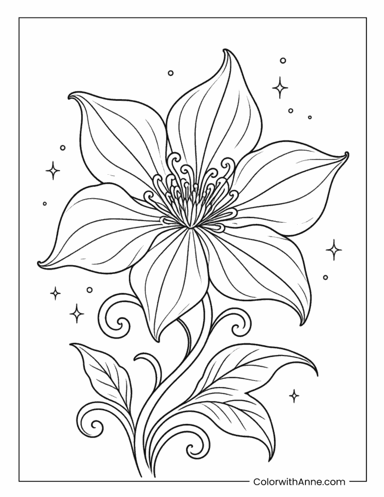 Tangled Sundrop Flower Coloring Page