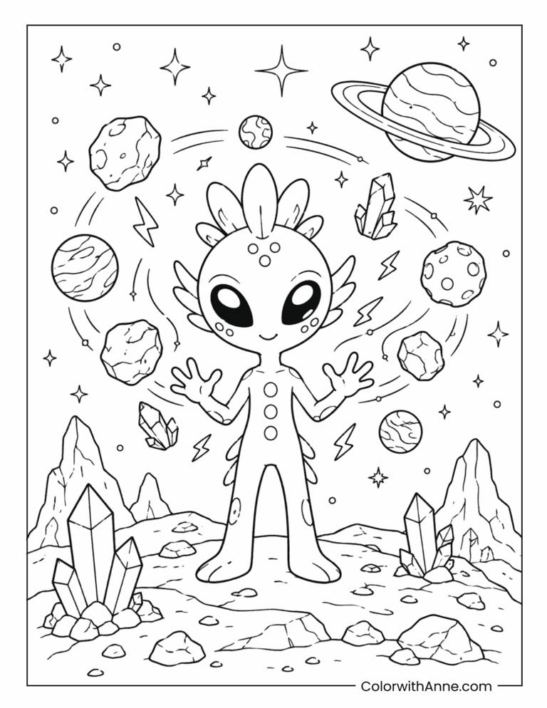 20 Alien Coloring Pages (Free PDF Printables)