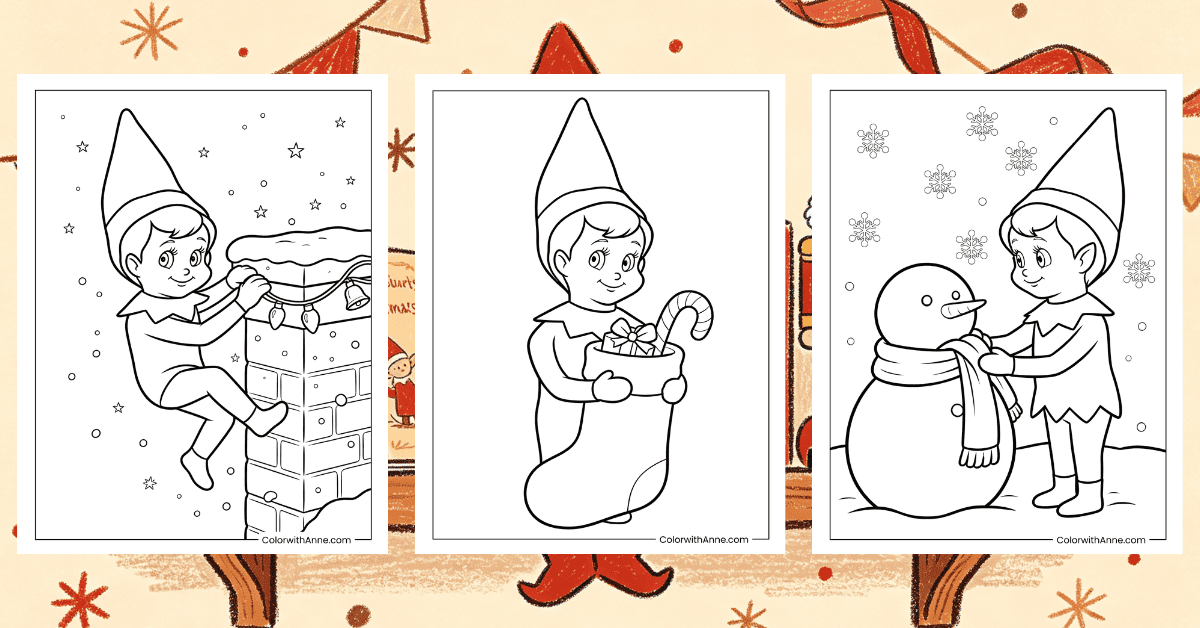 The Elf on the Shelf Coloring Pages Banner