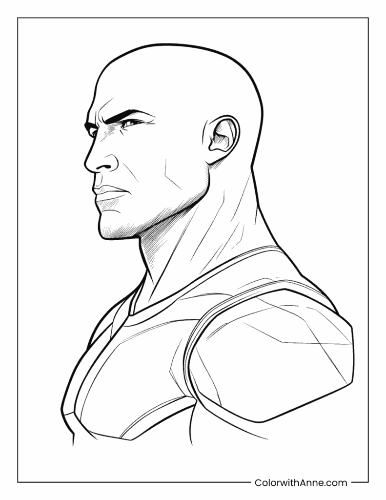 The Foundation (The Rock’s Character) Coloring Page