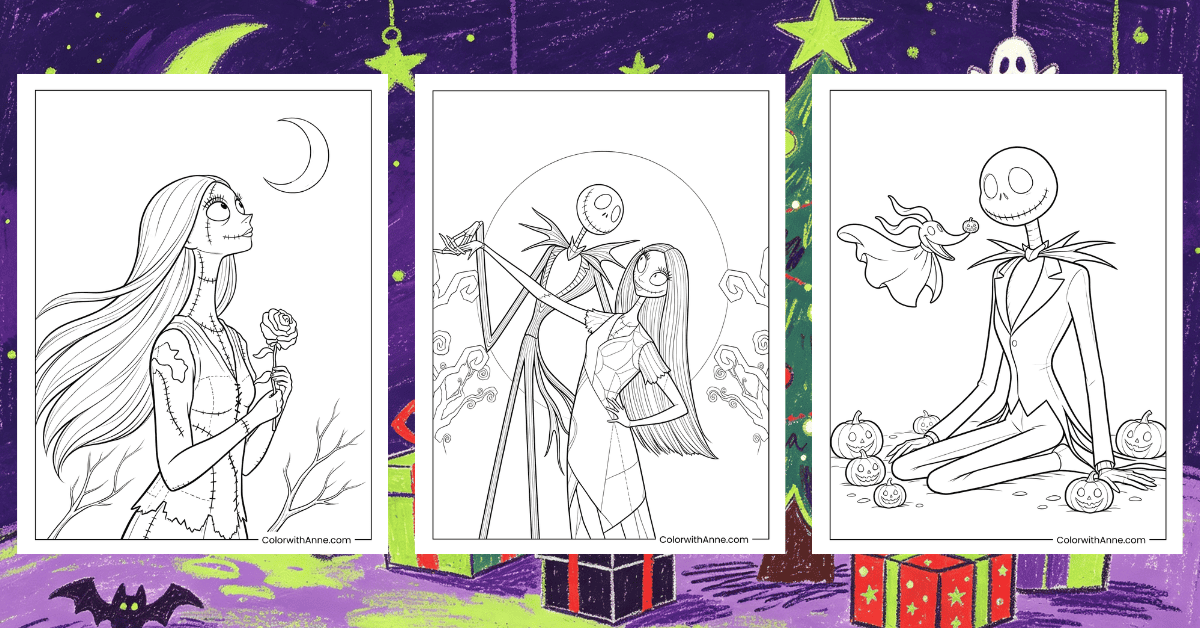 The Nightmare Before Christmas Coloring Pages Banner