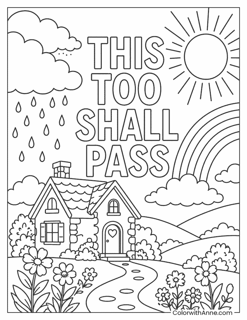 This Too Shall Pass Coloring Page