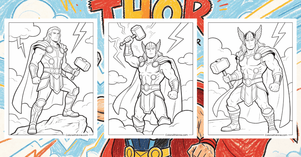 Thor Coloring Pages Banner