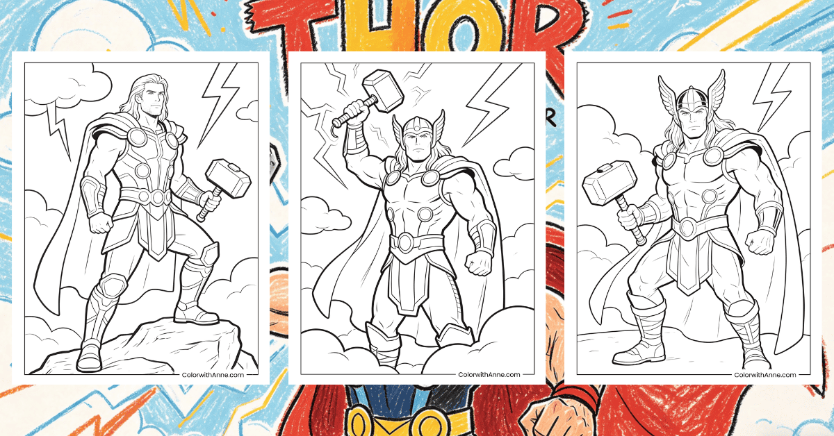 Thor Coloring Pages Banner
