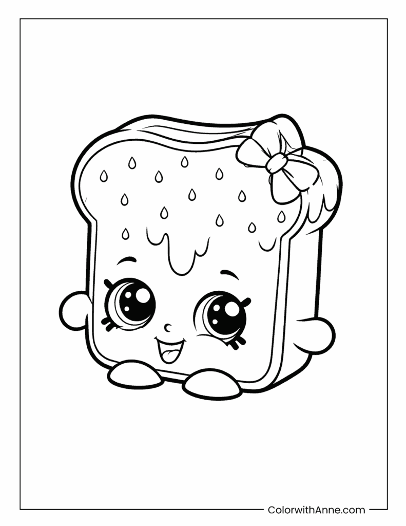 Toasty Pop Shopkins Coloring Page