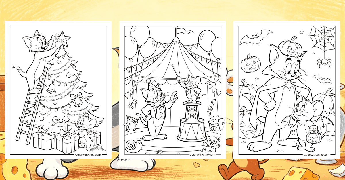 Tom and Jerry Coloring Pages Banner