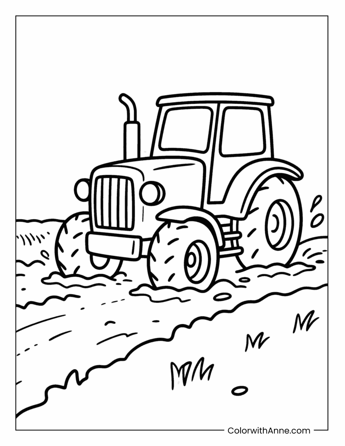 Colouring Page Racing Tractor 20 Tractor Coloring Pages (Free PDF Printables)
