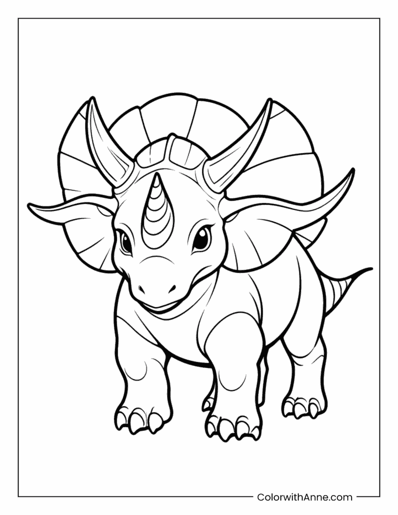 Triceratops Coloring Page