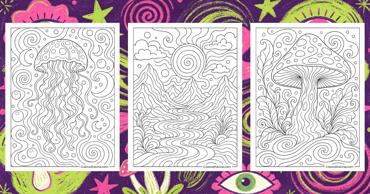 Trippy Coloring Pages Banner