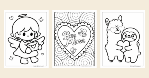 Valentine's Day Coloring Pages Banner