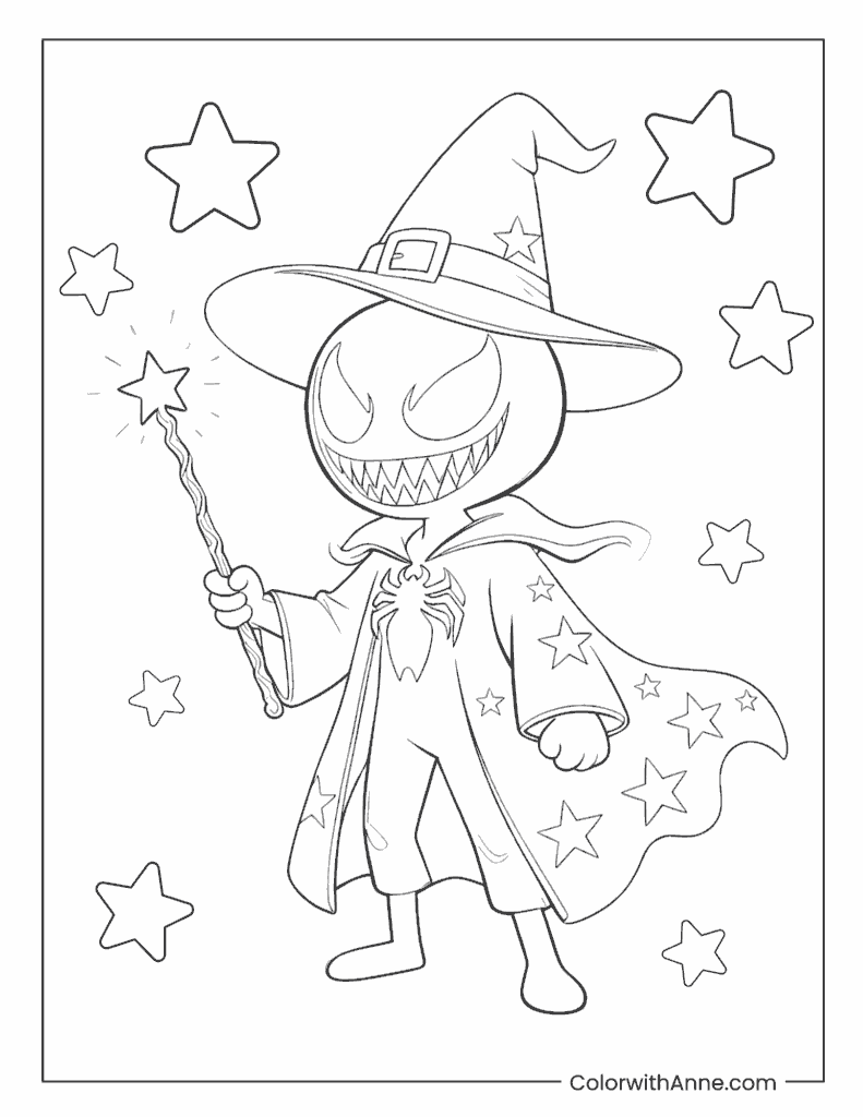 Venom Magic Spell Coloring Page