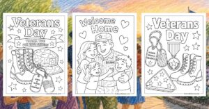 Veterans Day Coloring Pages Banner