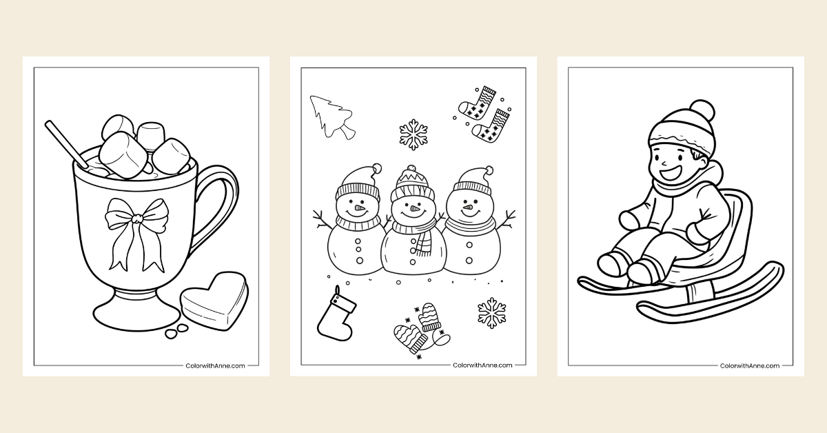 Winter Coloring Pages - Banner
