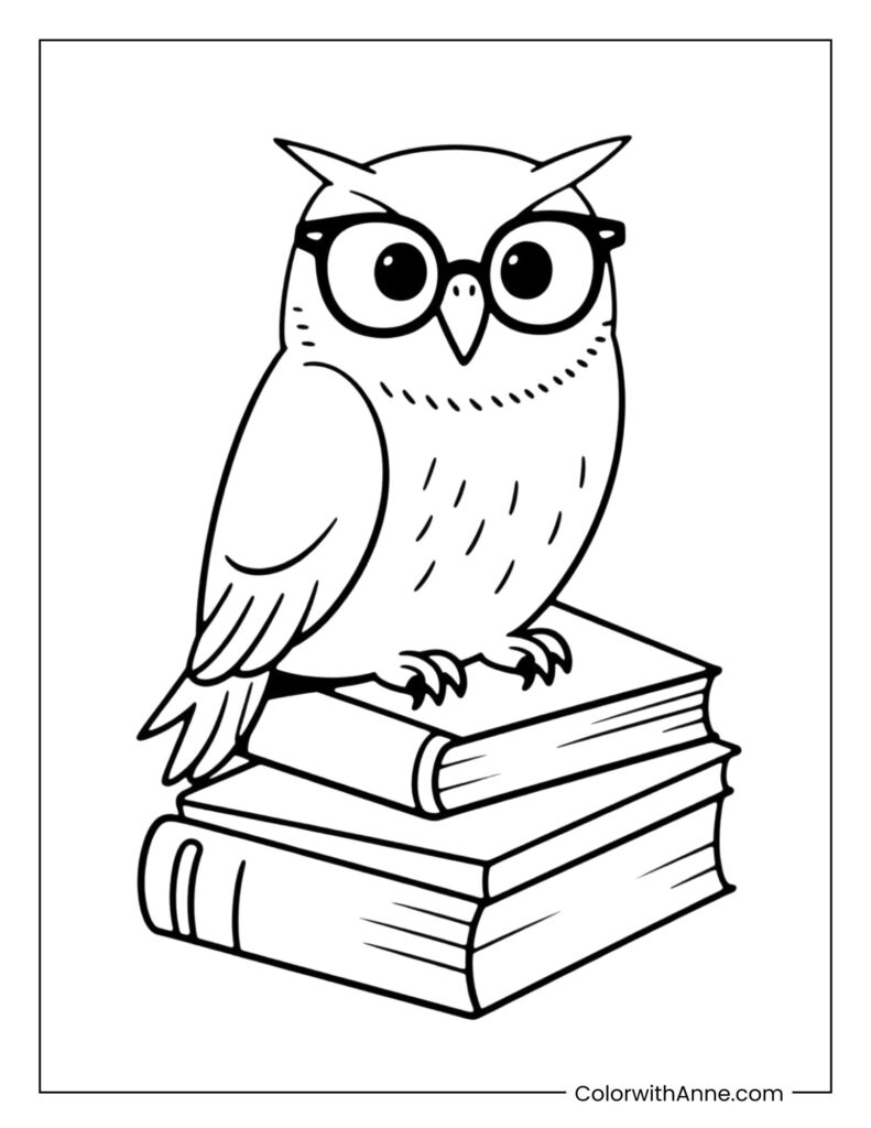 Wise Owl Coloring Page