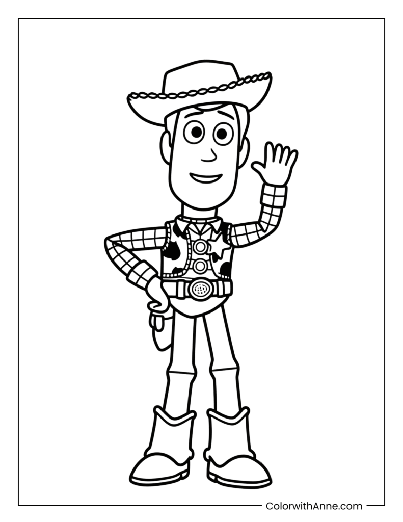 Woody From Toy Story Coloring Page