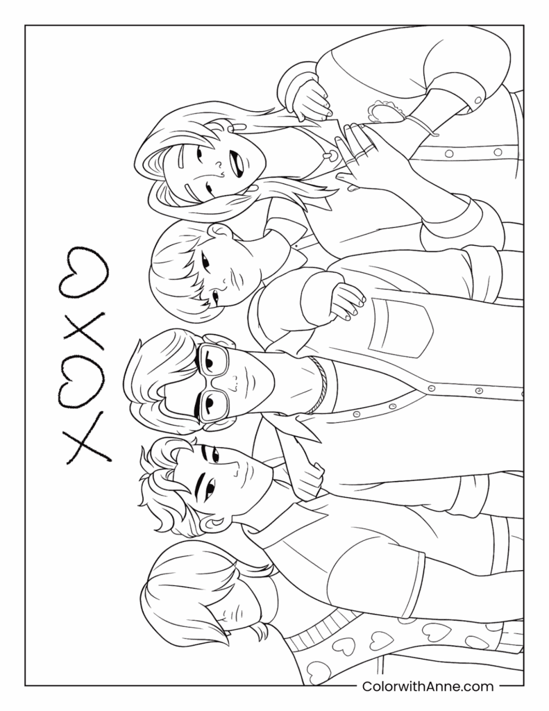 XOXO Saja Boys Coloring Page