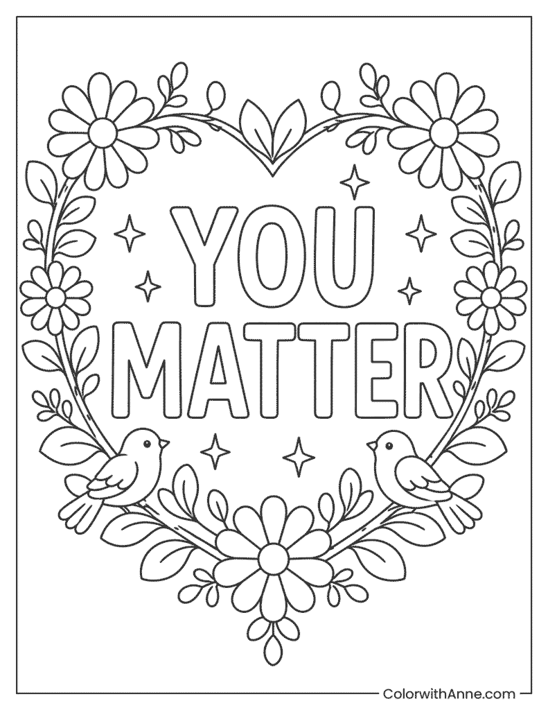 You Matter Coloring Page