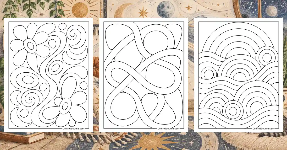 Abstract Coloring Pages banner
