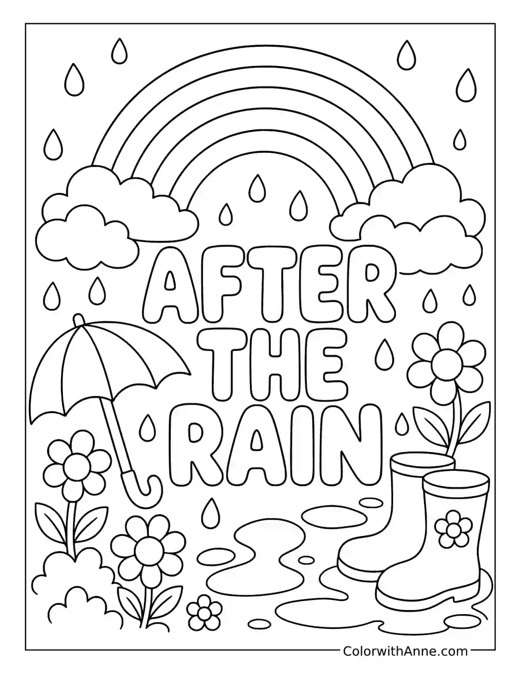 After the Rain coloring page