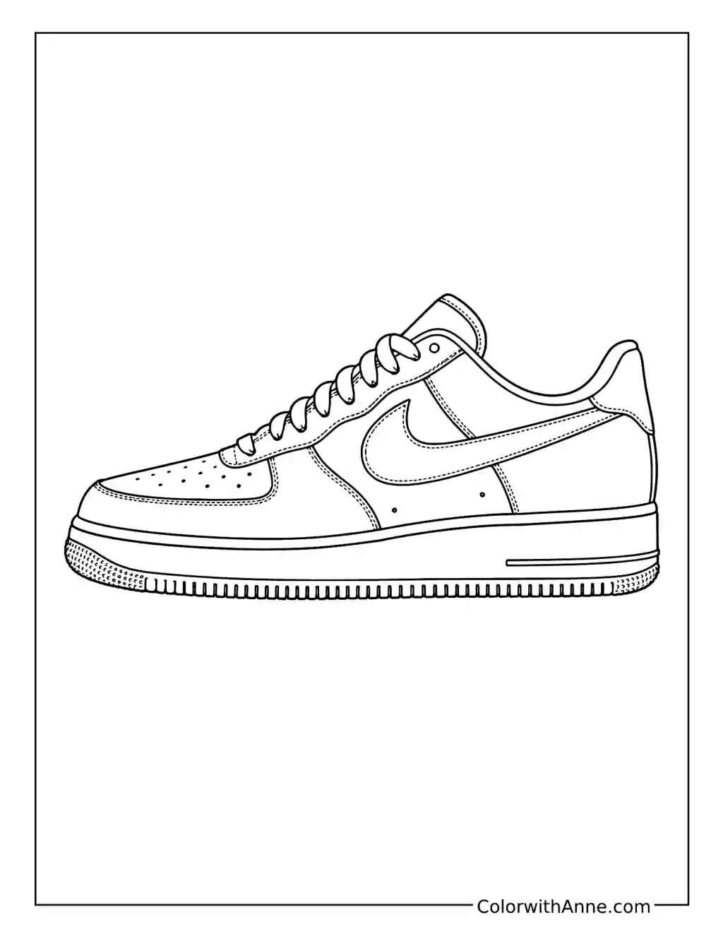 Air Force 1 Low coloring page