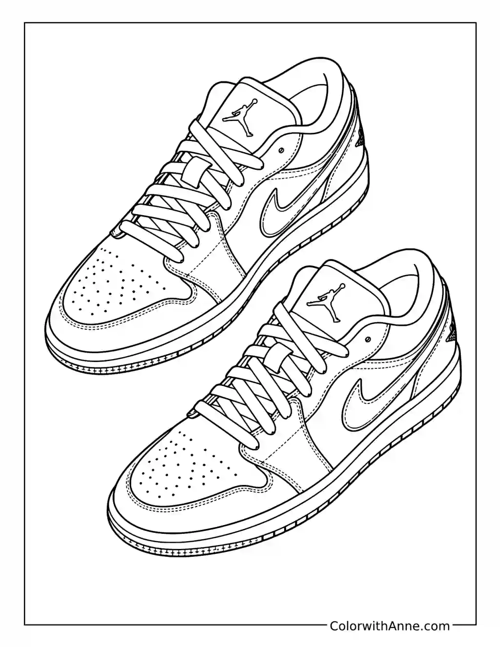 Air Jordan 1 Low coloring page