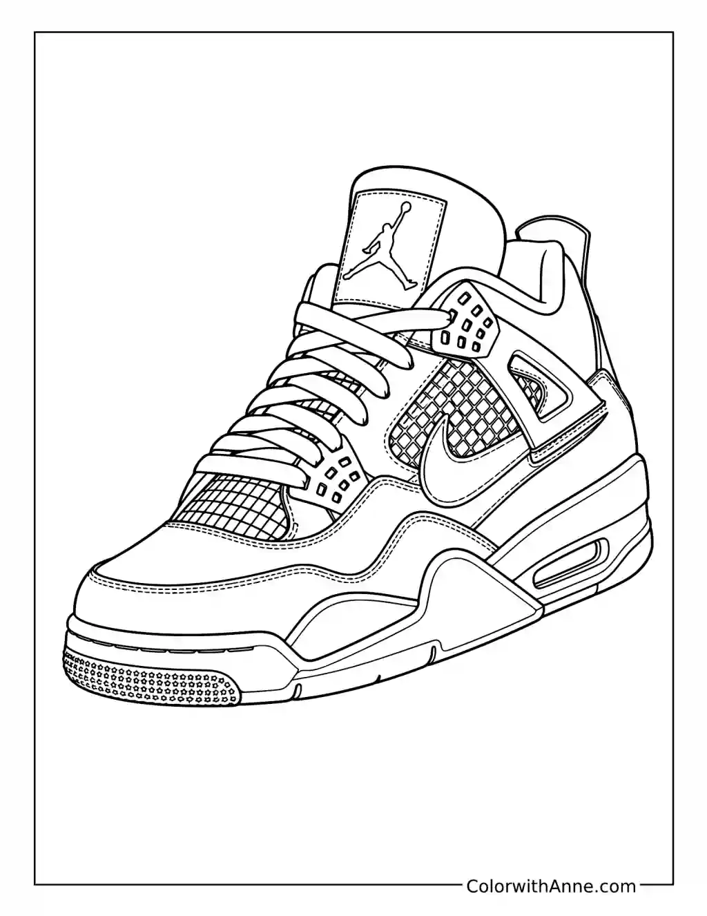 Air Jordan 4 coloring page