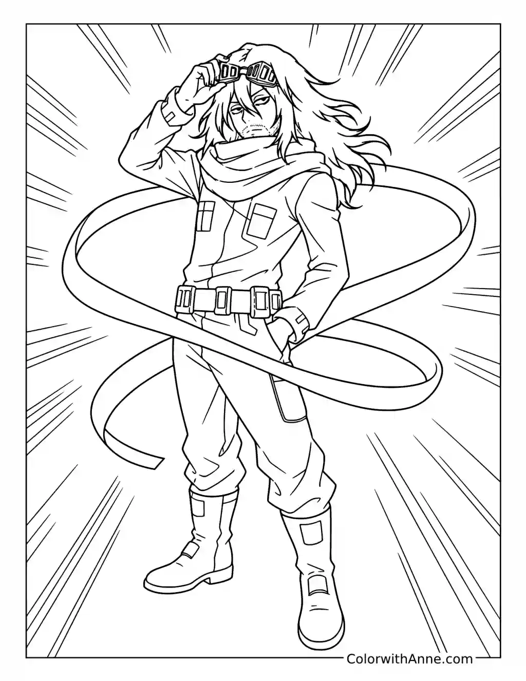 Aizawa’s Capture Scarf coloring page