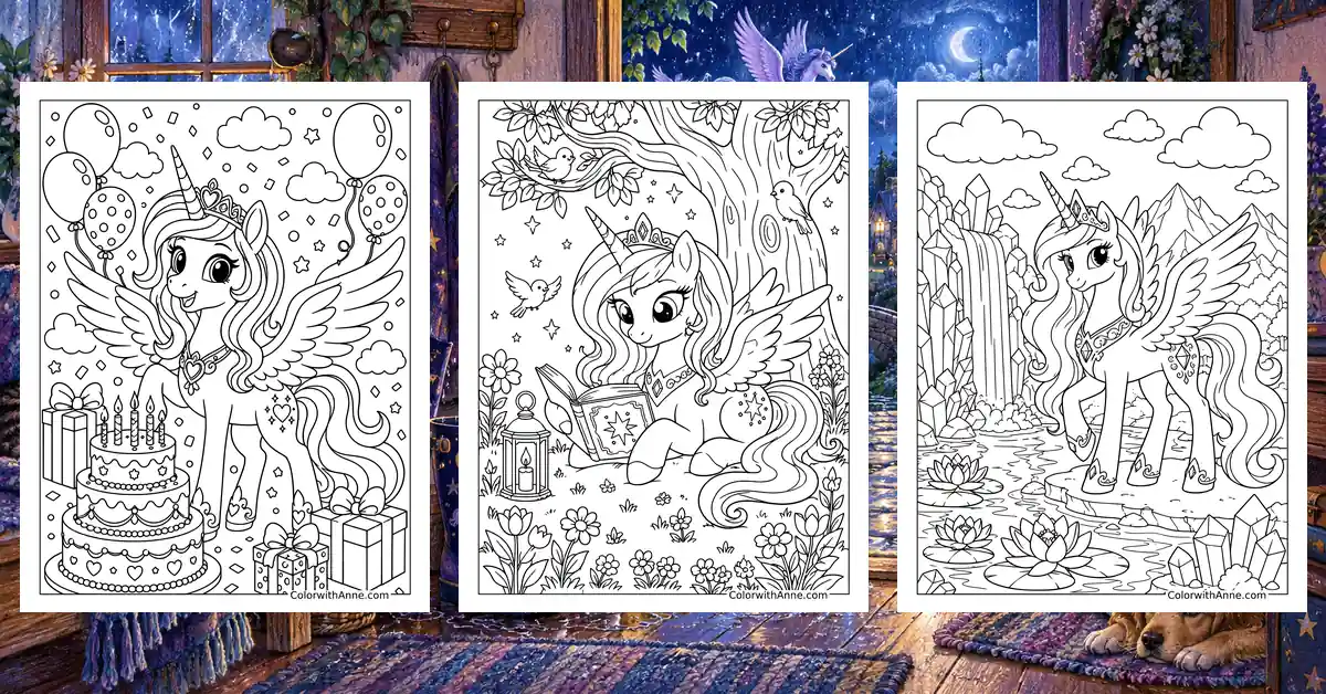 Alicorn Coloring Pages banner