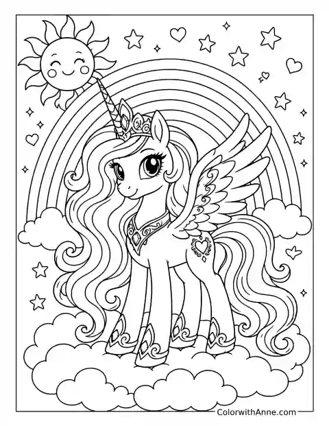 Alicorn Coloring Pages