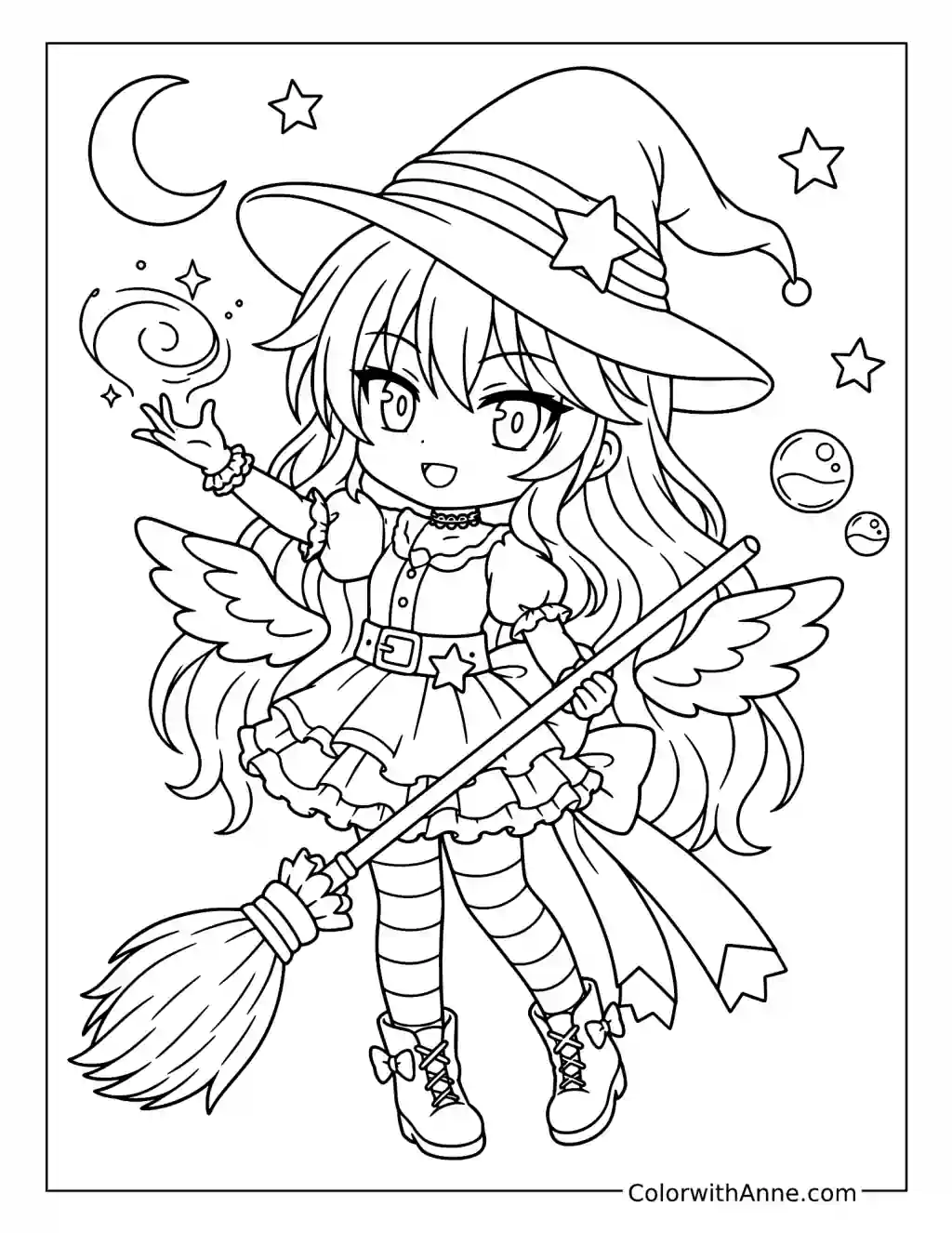 Alisa's Winged Spellcasting coloring page