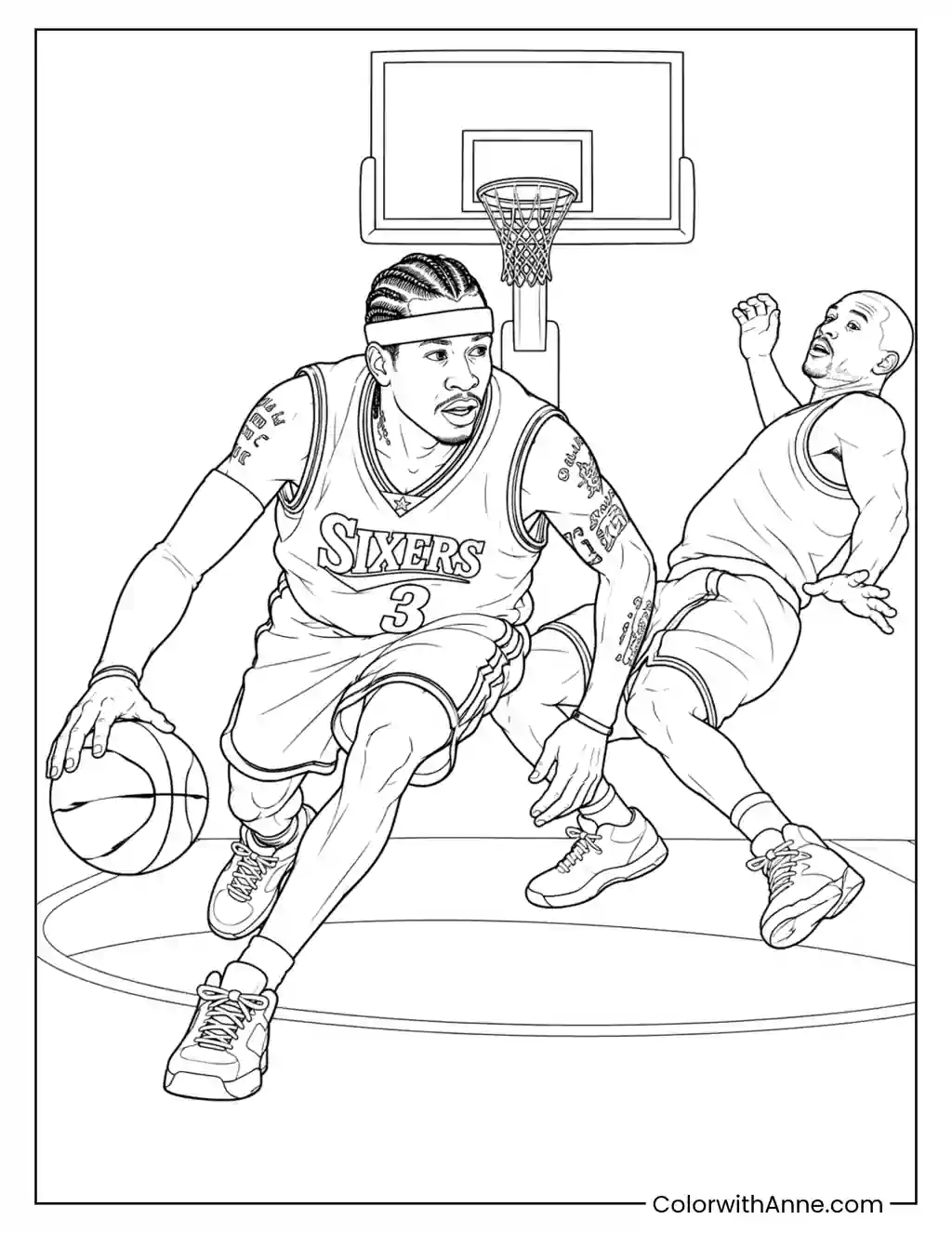 Allen Iverson Legendary Crossover coloring page