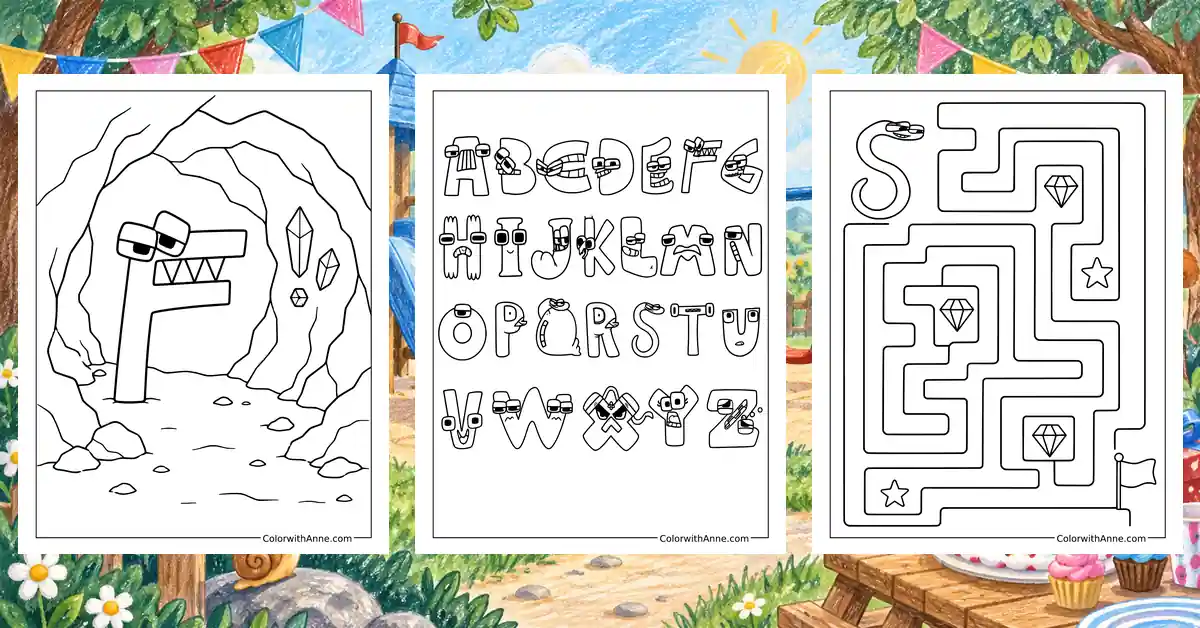 Alphabet Lore Coloring Pages banner