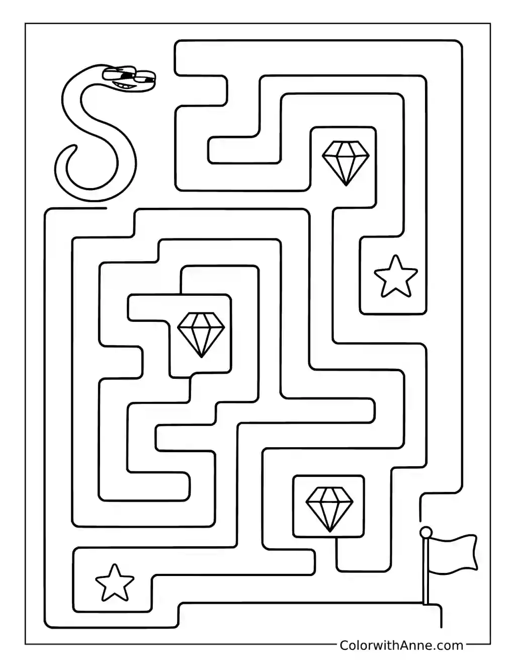 Alphabet Lore S Maze Adventure coloring page