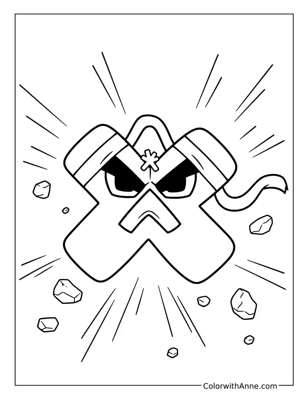 Alphabet Lore X Character coloring page