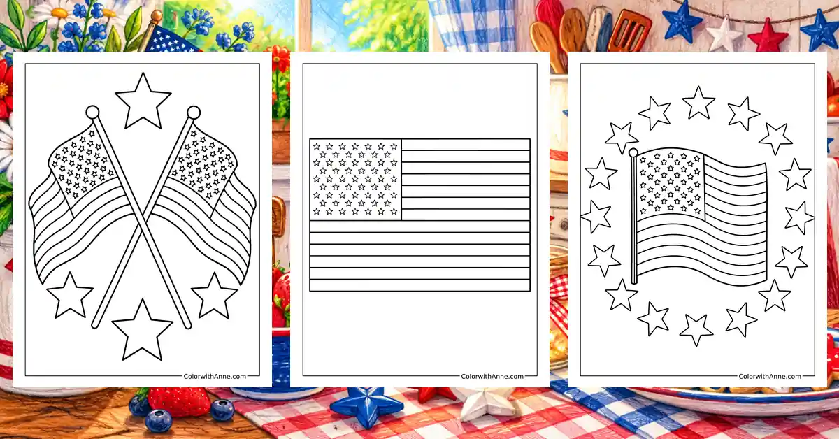 American Flag Coloring Pages banner