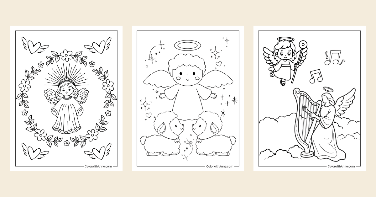 angel coloring pages banner