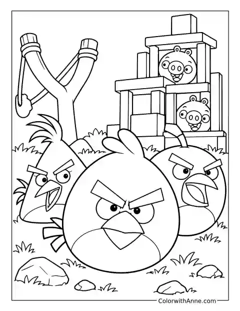 Angry Birds Coloring Pages