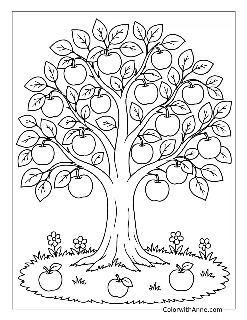 Apple Tree coloring page