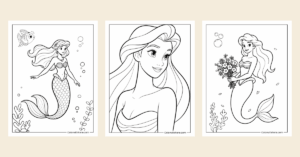 Ariel Coloring Pages (Free PDF Printables) - ColorwithAnne