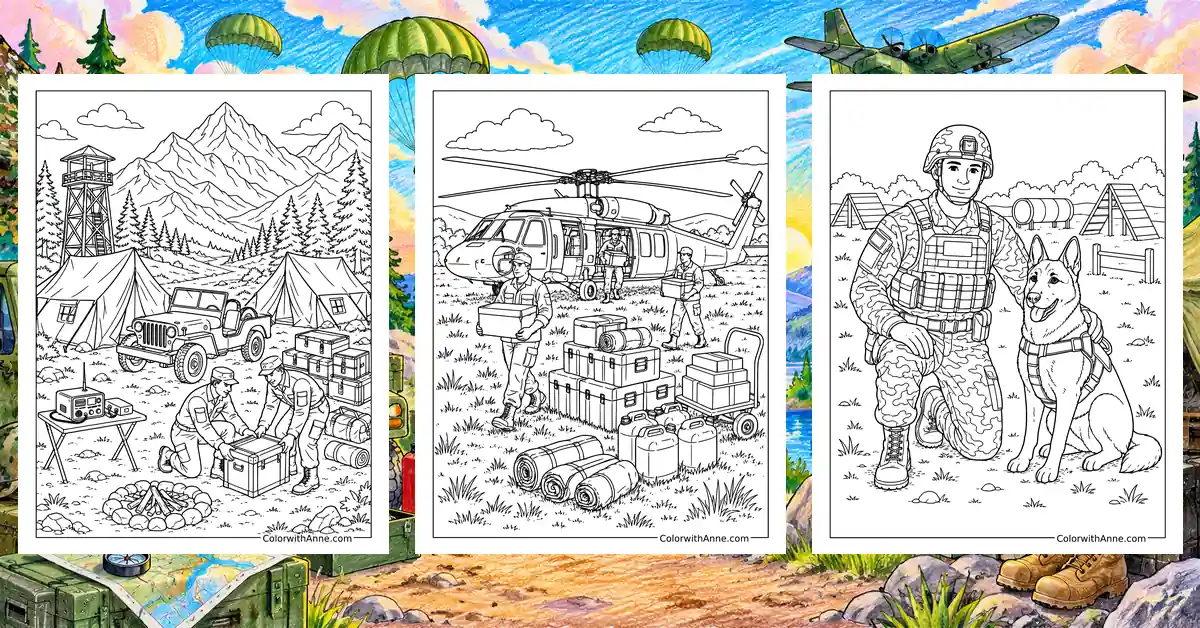 Army Coloring Pages banner