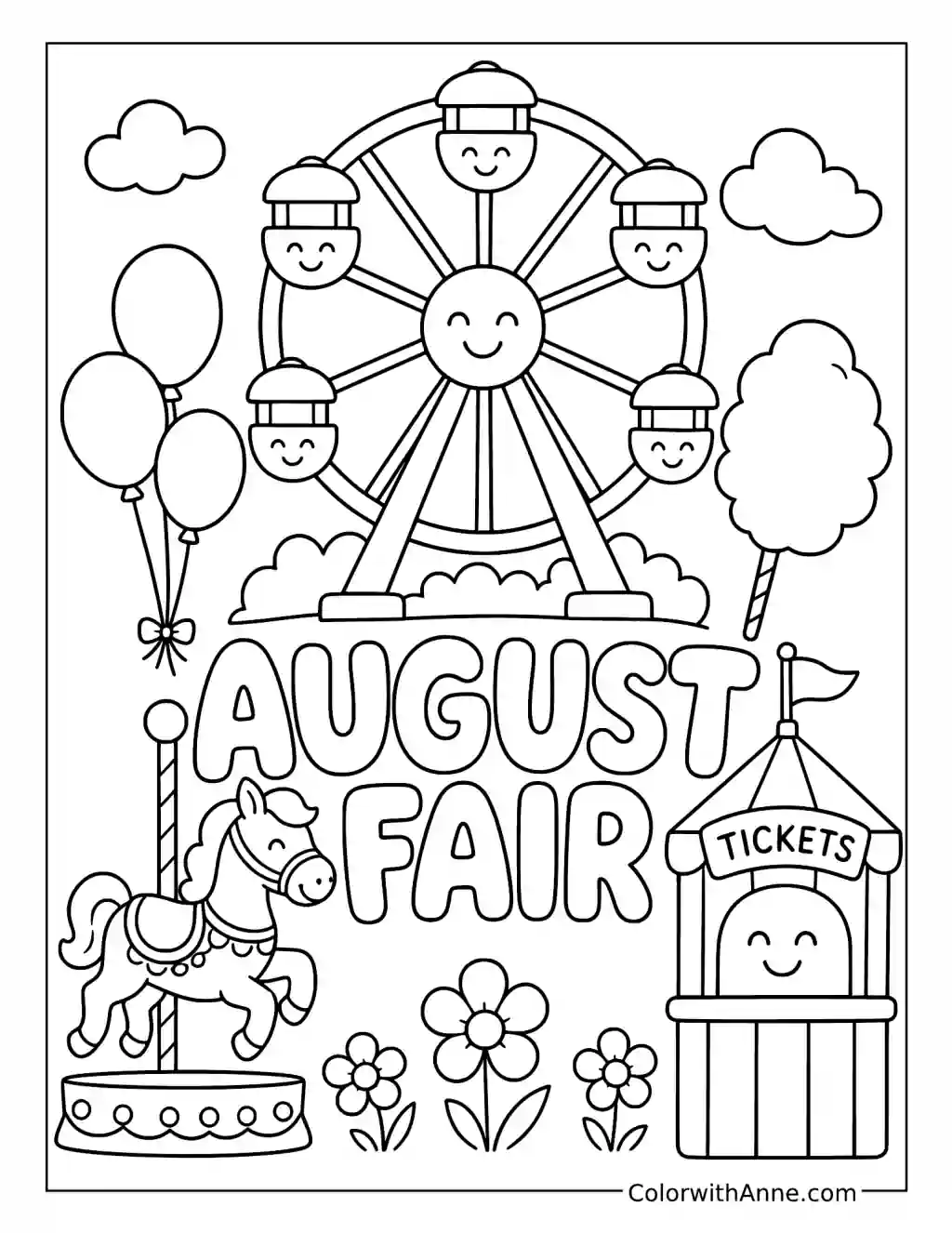 August Fair coloring page