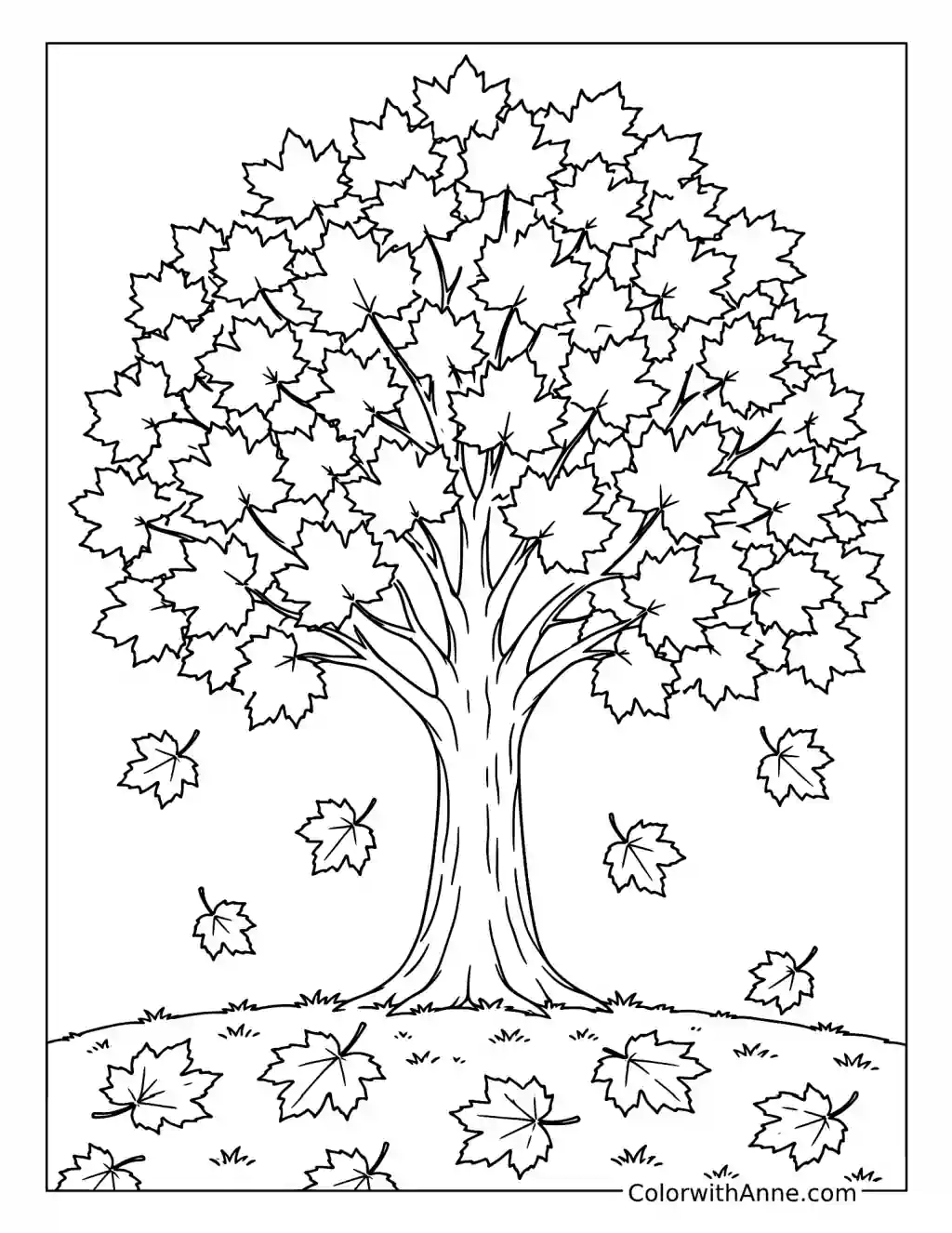 Autumn Tree coloring page