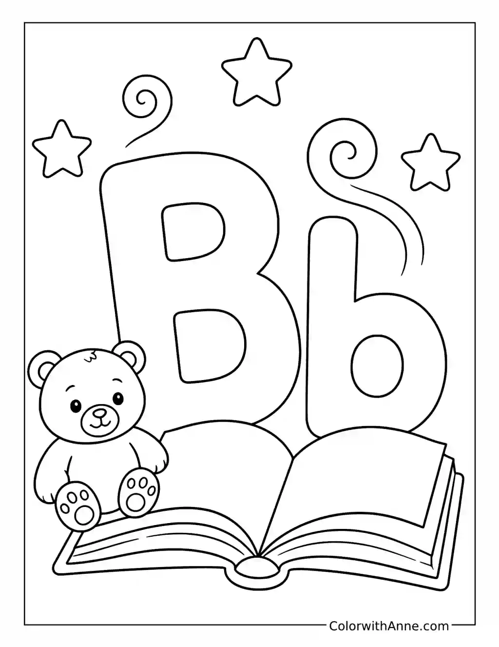 B Is for Book coloring page