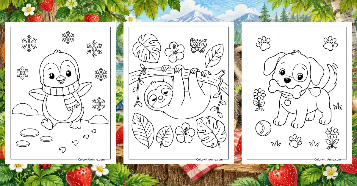 Baby Animal Coloring Pages banner