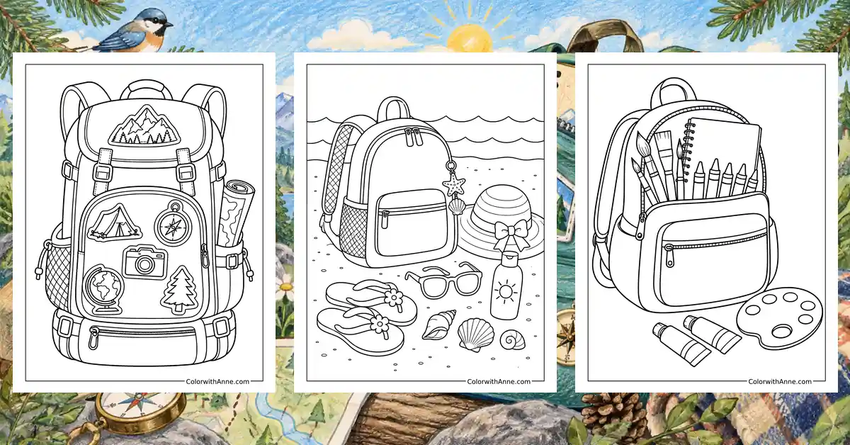 Backpack Coloring Pages banner