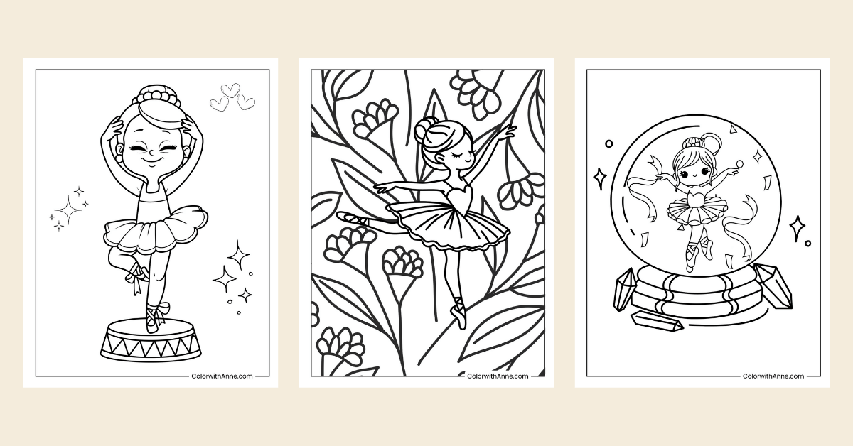 ballerina coloring pages banner