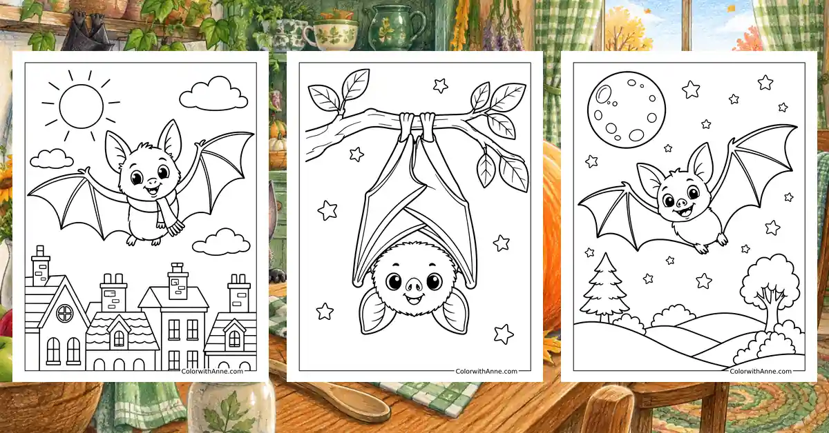 Bat Coloring Pages banner