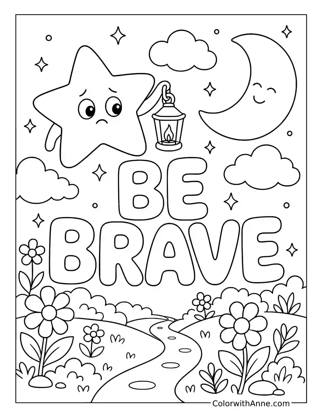 Be Brave coloring page