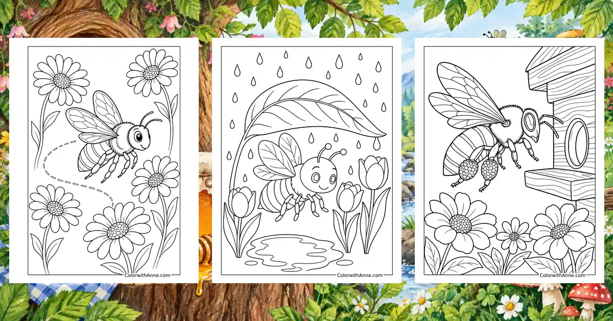 Bee Coloring Pages banner