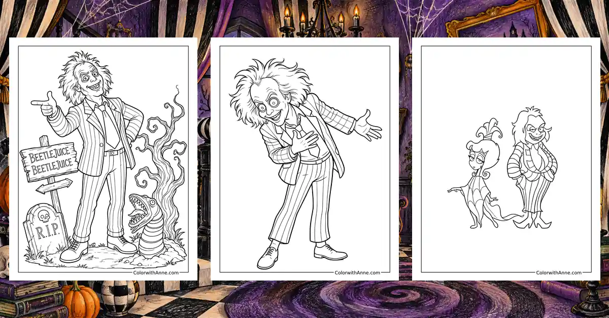Beetlejuice Coloring Pages banner